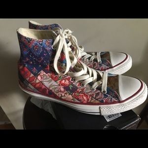Floral Converse Chuck Taylor Sneakers 40 9 10 EUC